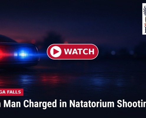 Fostoria News Police car with flashing lights at night, Akron man charged in natatorium shooting.